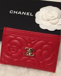 Red Caviar Leather Card Holder Chanel Card Holder Chanel Bag Fashion Bags