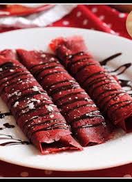 Red Velvet Crepes With Sweet Cream Cheese Filling From Prevention Rd Yum Get These And 24 Other Recipes For Under 300 C Yummy Food Recipes Delicious Desserts