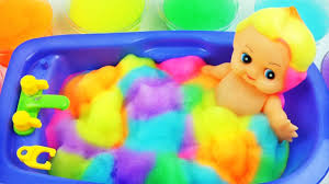 I did not save the bubble bath slime after we played with it. How To Make Baby Doll Colors Bubble Paints Bathtub Learn Colors With Bubble And Slime Clay Youtube