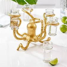 Octopus Design Glass Holder Includes 6