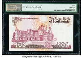 The coin is composed of.900 fine gold (90% gold and 10% copper ). Scotland Royal Bank Of Scotland Plc 100 Pounds 30 3 1999 Pick 350c Lot 86138 Heritage Auctions