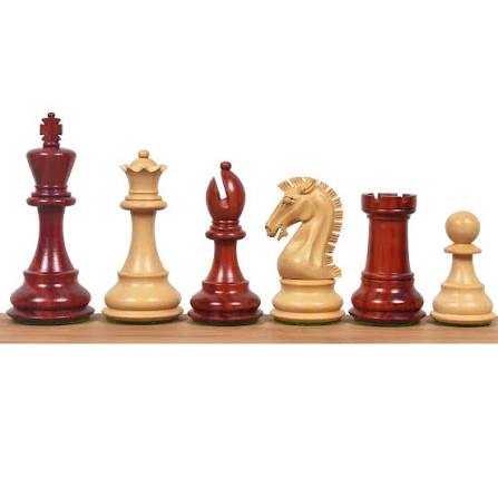 3.9" Craftsman Staunton Chess Set- Chess Pieces Only-Double Weighted Bud  Rosewood