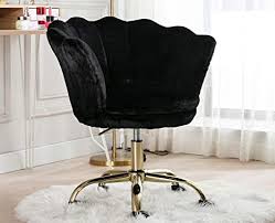 Check out our comfy office chair selection for the very best in unique or custom, handmade did you scroll all this way to get facts about comfy office chair? Amazon Com Guyou Faux Fur Home Office Desk Chair Stool Comfy Swivel Gold Vanity Accent Chair Upholstered Armchair For Living Room Studio Make Up Black Kitchen Dining