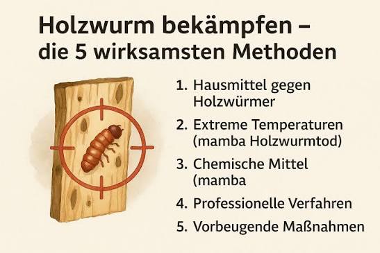 Combating woodworm – the 5 most effective methods – Mamba-Holzschutzmittel