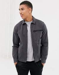 Image 1 Of Jack Jones Core Shirt Jacket In Heavy Cotton Twill Shirt Jacket Cotton Twill Twill Shirt