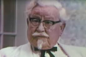 Colonel sanders at about age seven with his mother. One Word Answers With Colonel Sanders