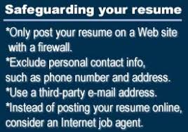 dangers of posting your resume online