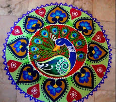 Peacock Rangoli Designs For Diwali Rangoli Peacock Rangoli Designs Easy Peacock Rangoli Designs Rangoli Designs For Competition Rangoli Designs Diwali Rangoli Designs