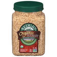 While rice (namely brown rice) offers some legit benefits—like good ol' fiber—it's not exactly low in carbs. Rice Select Organic Texmati Brown Rice Shop Rice Grains At H E B