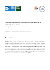 Central europe also has an association with roma culture. Pdf Workshop Circulation Of People Objects And Knowledge Across South Eastern Europe And The Mediterranean 16 Th 19 Th Centuries Constanta Vintila Luca Mola And Giulia Calvi Academia Edu
