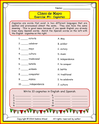Cinco De Mayo Bilingual Reading Vocabulary Grammar Cognates Cinco De Mayo Reading Vocabulary Spanish Language Arts