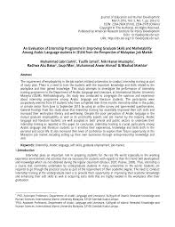 323+ malaysia scholarships, grants, and fellowships for international students to study abroad. Pdf An Evaluation Of Internship Programme In Improving Graduate Skills And Marketability Among Arabic Language Students In Iium From The Perspective Of Malaysian Job Market
