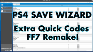 Ps4 Save Wizard Tutorial Extra Quick Codes Final Fantasy 7 Remake Ps4 Marvel Avengers Coding