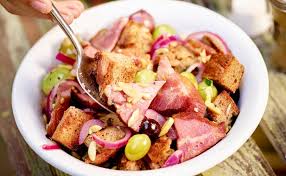 Brotsalat Mit Selchfleisch Rezept Rezept Brotsalat Rezepte Salat