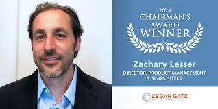 Zach Lesser, Director of Product Management & BI Architect, has shown  remarkable efficiency and exceptional dedication in supporting critical  strategic implementations for our clients.