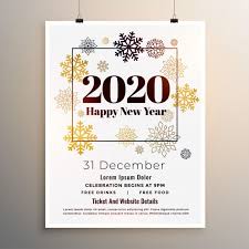 Download 2020 New Year Party Flyer Poster Template In White Theme For Free In 2020 New Year Wishes Party Flyer Happy New Year Greetings