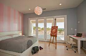 When you're designing a nursery or bedroom for your little girl, a simple color combination of pink and white will create a cheerful feminine space for her to enjoy. 20 Trendy Bedrooms With Striped Accent Walls