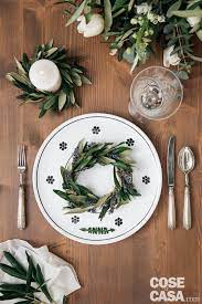 Una cena tra gli ulivi per festeggiare qualcosa di speciale. Coroncina Di Ulivo E Lavanda Per La Tavola E Segnaposto Naturali Cose Di Casa