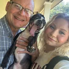 Another picture of Peaches with my dad.