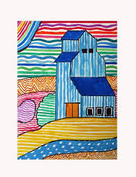Prairie Elevator Kids Art Projects Elementary Art Projects Homeschool Art