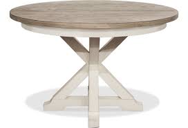 From middle english rounde table, ronde tabell, equivalent to round +‎ table. Riverside Furniture Myra Round Dining Table With 18 Leaf Johnny Janosik Kitchen Tables
