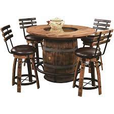 Bar stools for whiskey barrel table. Metal Bar Stools Free Shipping Patio Whiskey Barrel Table 36 Glass Table Top 4 Home Living Outdoor Gardening Delage Com Br