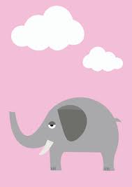 Affiche Elephant Nuage Deco Elephant Nuage Impression Affiche