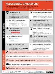 accessibility cheatsheet accessibility design learning design web layout design