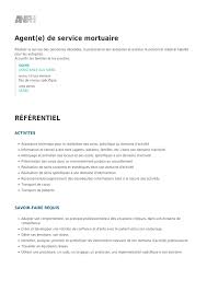 Modèle de lettre :lettre de motivation pour suivre une formation. Agent E De Service Mortuaire Referentiel