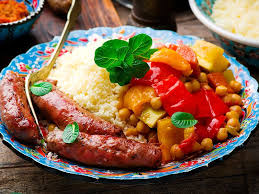 Couscous And Merguez Sausages A Soscuisine Recipe Recipe Sausage Dishes Recipes Couscous