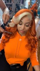 Black highlight for black women 8. 55 Burnt Orange Hair Ideas In 2021 Orange Hair Hair Natural Hair Styles