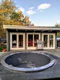 Badetonne Fiberglas Terrasse Einbaumodell Marc Wettin Lobejun Deutschland Hot Tub Sunken Hot Tub Jacuzzi Hot Tub