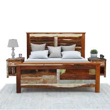 Bedrooms with walls clad in reclaimed wood have a certain sense of tranquility, an inviting aura, and natural charisma that sets them apart from the mundane. Eunola Reclaimed Wood 4 Piece Bedroom Set