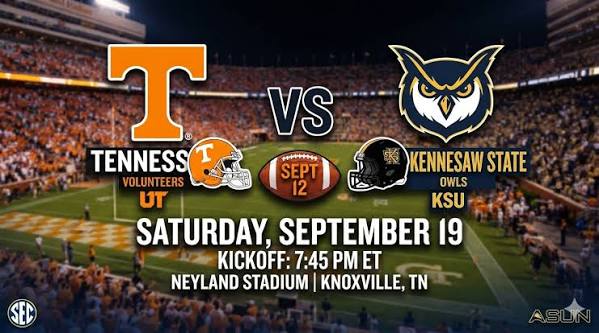 Just a reminder!  University of Tennessee Vs. Kennesaw State Watch Party  - Saturday September 19th! Come watch the Tennessee Volunteers take on Kennesaw  State at 35 North!  Date: Saturday, September