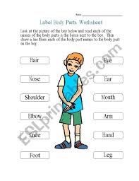 Introduce the topic with rhymes and songs like head, shoulders, knees and toes or if you're happy, and you know it or games like simon says. My Body Parts Esl Worksheet By Nazeem