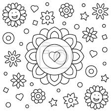 Ausmalbilder blumen ranken kostenlos malvor wenn du mal buch ausmalbilder ausmalen. Blumenkranz Malvorlage Vektor Illustration Leinwandbilder Bilder Myloview De