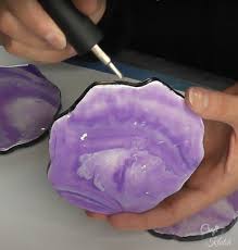 This is also a great way to create designs. Diy How To Make Resin Geode Coasters Another Coaster Friday Craft Klatch Craft Klatch