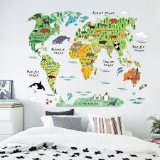 Insbesondere die insgesamt 300 bis 900 gramm obst und gemüse und die geringe menge an fleisch sind auffällige fixpunkte. Take Up To 70 Off Sannysis 1 Animals World Map Vinyl Mural Wall Sticker G Diy Tools Healthy Www Jungundgrau De