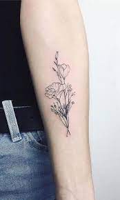 Simple Black Wild Rose Small Forearm Tattoo Ideas For Women Small Ideas Flowertattoos Small Forearm Tattoos Delicate Flower Tattoo Small Forearm Tattoo