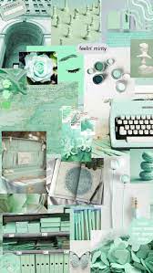 Mint Wallpaper Estetika Hijau Hijau Mint Warna Aqua