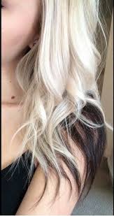 Black And Platinum Hair Aesthetic Silver Blonde Two Toned Hair With Black Two Toned Hair Multicolored Hair Aesthetic Hair