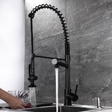 pull down spring kitchen faucet matte