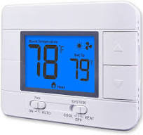 Aowel Non Programmable Thermostat for Home 1 Heat/ 1 Cool ...