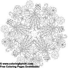 winter holiday mandala coloring pages 1346 ぬり絵 塗り絵 曼荼羅