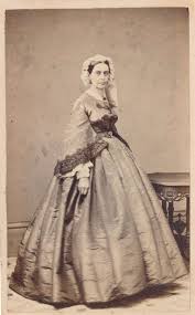 1865 Cdv Civil War Era Lady In Wide Hoop Skirt Bonnet Sepia Photograph Hoop Skirt Fashion Civil War Era