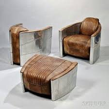 Aviator Style Chair And Ottoman Aviation Furniture Furniture Deco Furniture