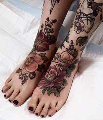 تاتو يد و قدم و جسم انواع الوشم و اجمل صور تاتو tattoo tattoos for women flowers foot tattoos floral foot tattoo