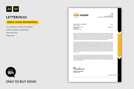 There's no need to spend a great deal of money having letterhead printed for your company by a professional printing company. Letterhead Graphic By Machruzah Creative Fabrica Letterhead Letterhead Business Letterhead Template