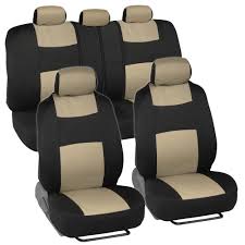 Car Seat Covers For Honda Accord Sedan Coupe Beige Black Split Bench Ebay
