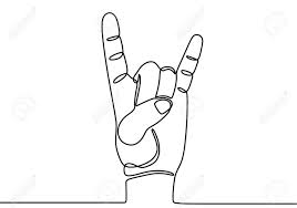 Check spelling or type a new query. Hand Language One Continuous Line Art Rock And Roll Hand Gesture Symbol In Line Style Isolated On White Background Two Fingers Up Tattoo Print And Logo Design Vector Illustration Royalty Free Cliparts